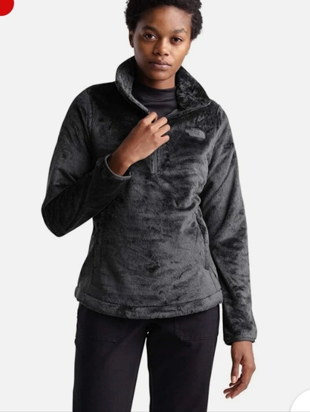 The North Face Osito 1/4 Zip Pullover Fleece Asphalt Grey Women's Size M NEW